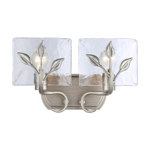 Golden 3160-BA2 PS-HWG - Golden Lighting Calla 2-light Vanity in Peruvian Silver